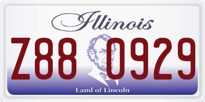 IL license plate Z880929
