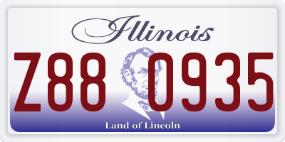 IL license plate Z880935