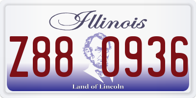 IL license plate Z880936