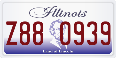 IL license plate Z880939