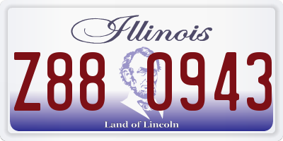 IL license plate Z880943