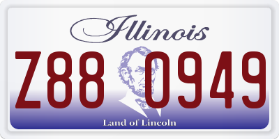 IL license plate Z880949