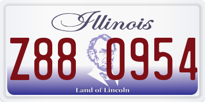 IL license plate Z880954