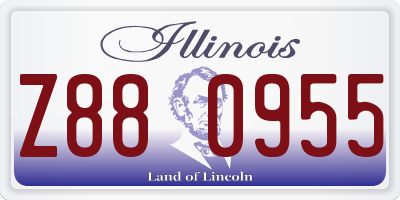 IL license plate Z880955