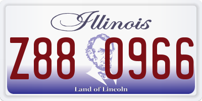 IL license plate Z880966