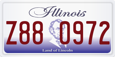 IL license plate Z880972