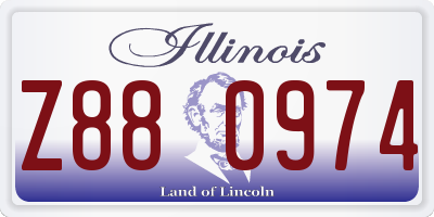 IL license plate Z880974