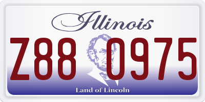 IL license plate Z880975