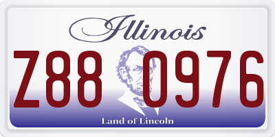 IL license plate Z880976