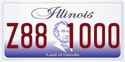IL license plate Z881000