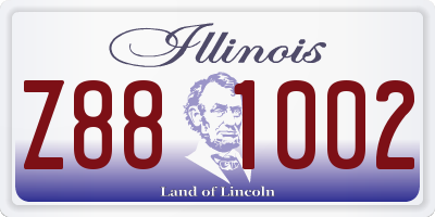 IL license plate Z881002