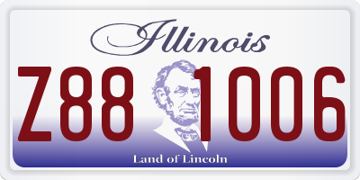 IL license plate Z881006