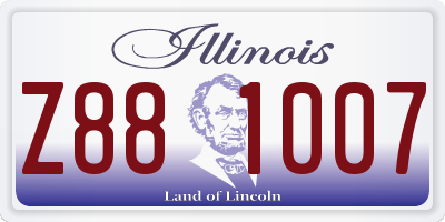 IL license plate Z881007