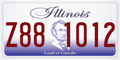 IL license plate Z881012
