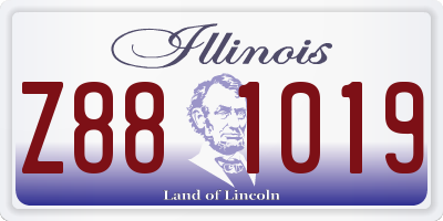 IL license plate Z881019