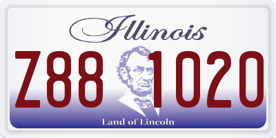 IL license plate Z881020