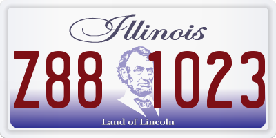 IL license plate Z881023