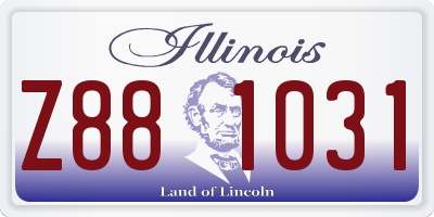 IL license plate Z881031