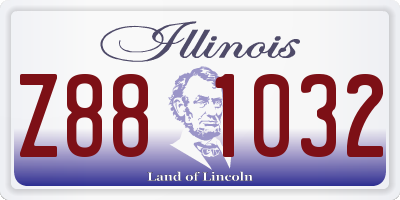 IL license plate Z881032