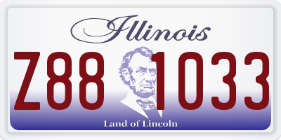 IL license plate Z881033