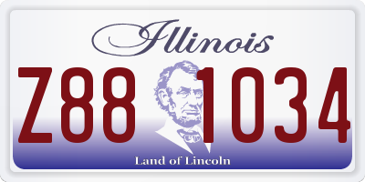 IL license plate Z881034