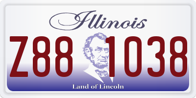 IL license plate Z881038
