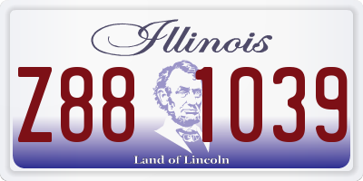 IL license plate Z881039
