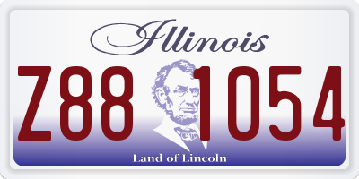 IL license plate Z881054