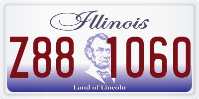 IL license plate Z881060