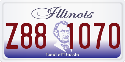 IL license plate Z881070