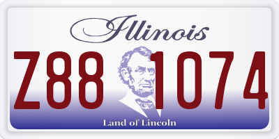 IL license plate Z881074