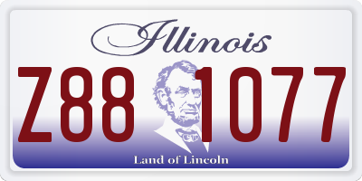 IL license plate Z881077