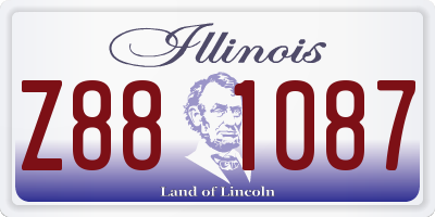 IL license plate Z881087
