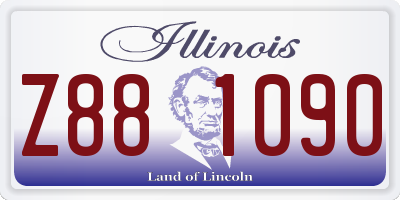 IL license plate Z881090
