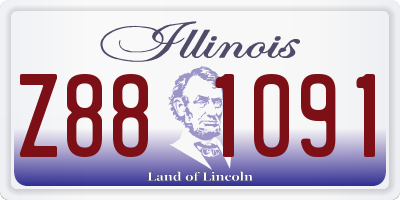 IL license plate Z881091