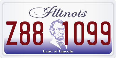 IL license plate Z881099