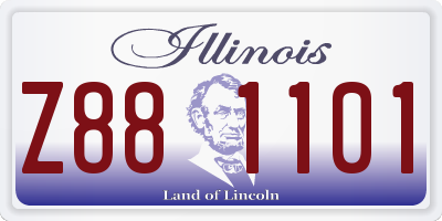 IL license plate Z881101