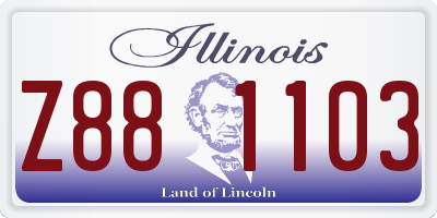 IL license plate Z881103