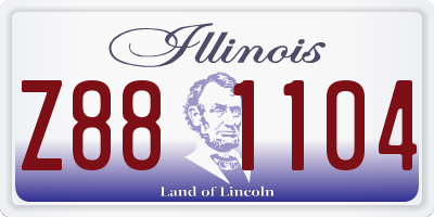 IL license plate Z881104