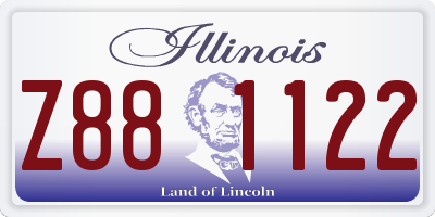 IL license plate Z881122