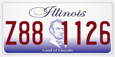 IL license plate Z881126