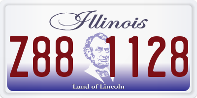 IL license plate Z881128