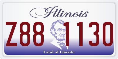 IL license plate Z881130