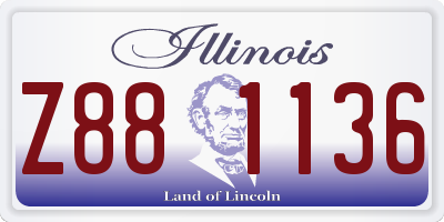 IL license plate Z881136