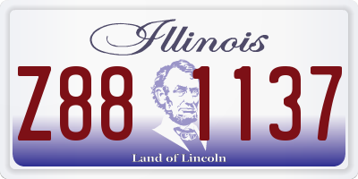 IL license plate Z881137