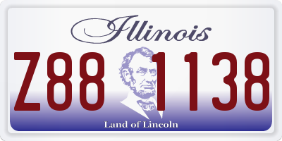 IL license plate Z881138