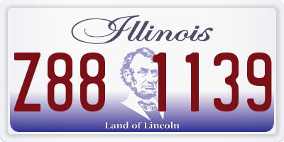 IL license plate Z881139