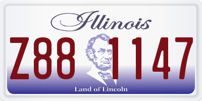 IL license plate Z881147