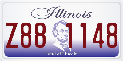 IL license plate Z881148