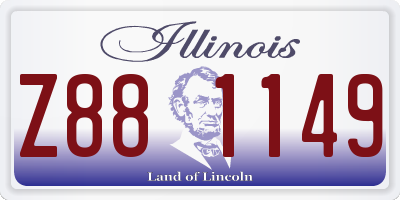 IL license plate Z881149